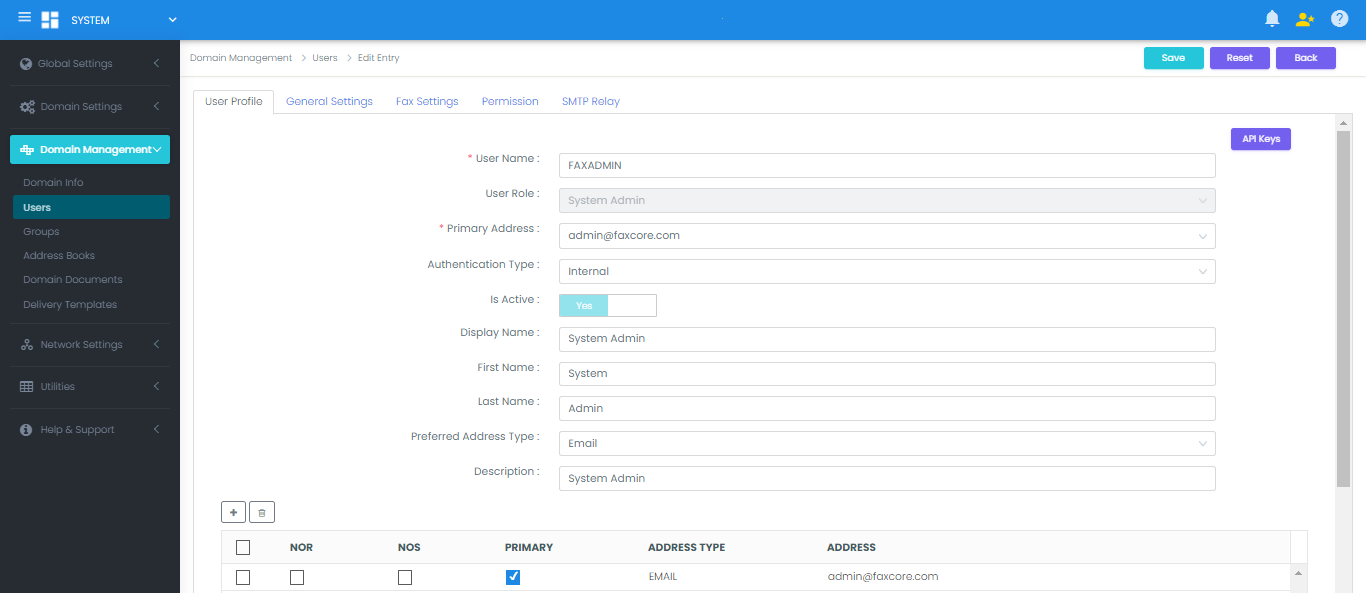 Edit User Profile