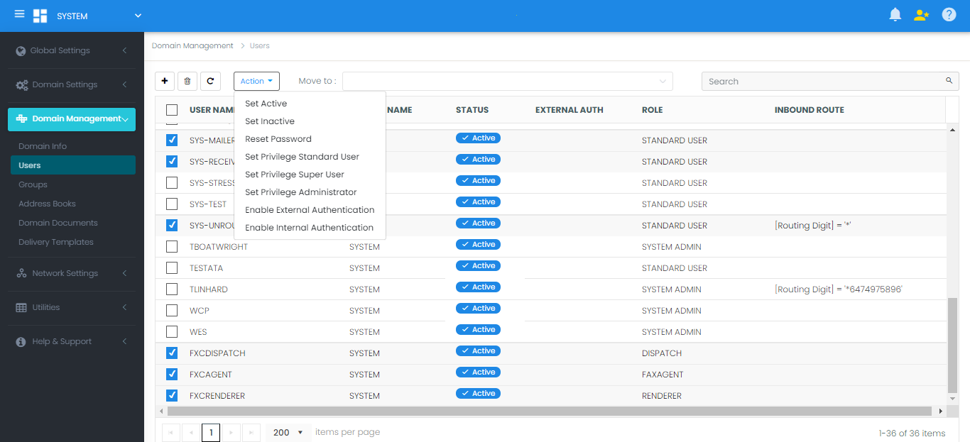 Batch Action Dropdown